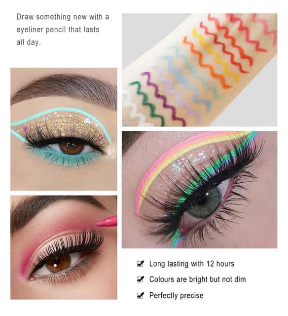 Set Of 12 Handaiyan Cream Gel Eyeliner, Waterproof Matte Eyeliner Gel, Ultra Fine Eyeliner Pencil, Pearl White Brighten Silkworm Shadow Women Eyeliners Pen, Long Lasting Matte Eye Liner, Makeup Cosmetic Beauty Colorful Liner Set Of 12 Handaiyan Cream Gel Eyeliner, Waterproof Matte Eyeliner Gel, Ultra Fine Eyeliner Pencil, Pearl White Brighten Silkworm Shadow Women Eyeliners Pen, Long Lasting Matte Eye Liner, Makeup Cosmetic Beauty Colorful Liner